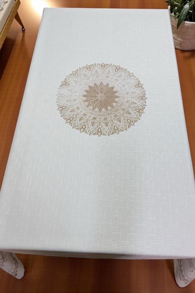 Lotus Dertsiz Masa Örtüsü 150x260 cm Kahve - 2