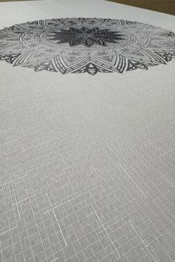 Lotus Dertsiz Masa Örtüsü 150x300 cm Gri - 3