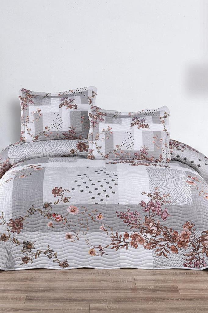 Lucia Baskılı Kapitoneli Çift Kişilik Yatak Örtüsü - 1