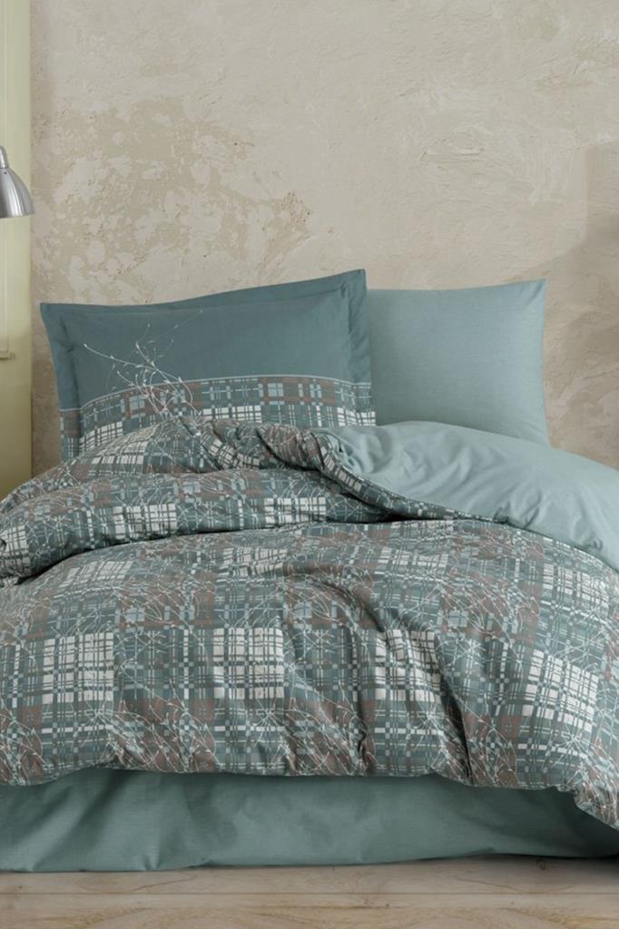 Lucia Tek Kişilik Poplin Nevresim Takımı Yeşil - 1