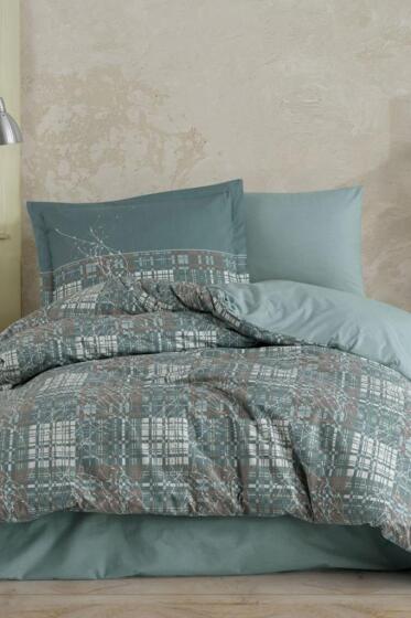 Lucia Tek Kişilik Poplin Nevresim Takımı Yeşil - Hobby