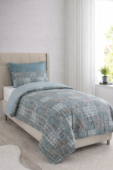 Lucia Tek Kişilik Poplin Nevresim Takımı Yeşil - Hobby