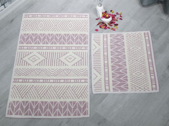 Luma Kilim Desenli 2li Banyo Paspas Takımı 4 Renk - Çeyiz Diyarı (1)