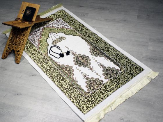 Lüx Şönil Seccade Seti Siyah - Çeyiz Diyarı
