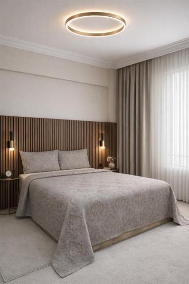 Luxe 3 Parça Çift Kişilik Yatak Örtüsü 235x245 cm - Çeyiz Diyarı