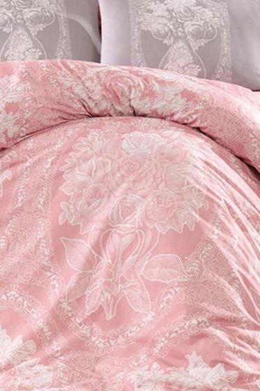 Madam Lili %100 Pamuk Çift Kişilik Nevresim Takımı Pembe - Çeyiz Diyarı (1)