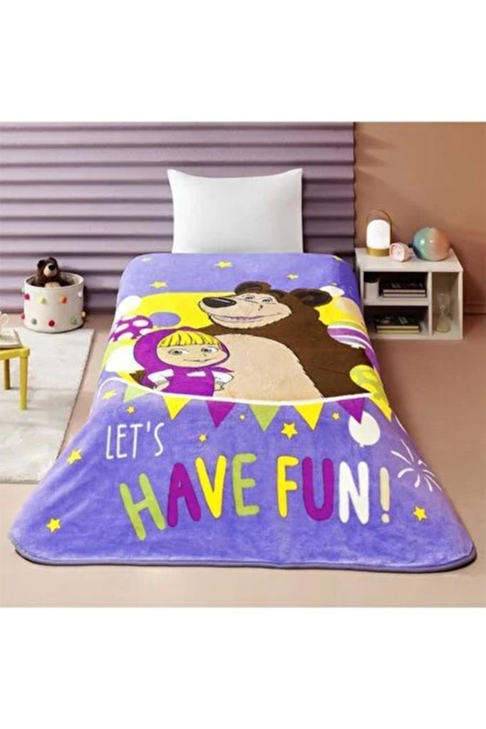 Maşa İle Koca Ayı Lisanslı Tek Battaniye - 1