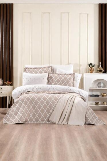 Massimo Modern 10 Parça Gelin Seti Bej - Çeyiz Diyarı