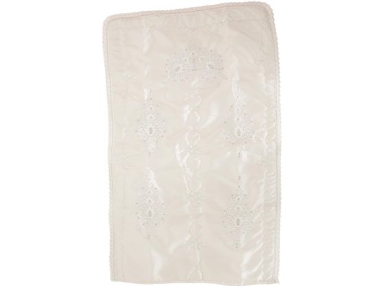 Medine Nakışlı Lüx Saten Seccade Silver - Çeyiz Diyarı