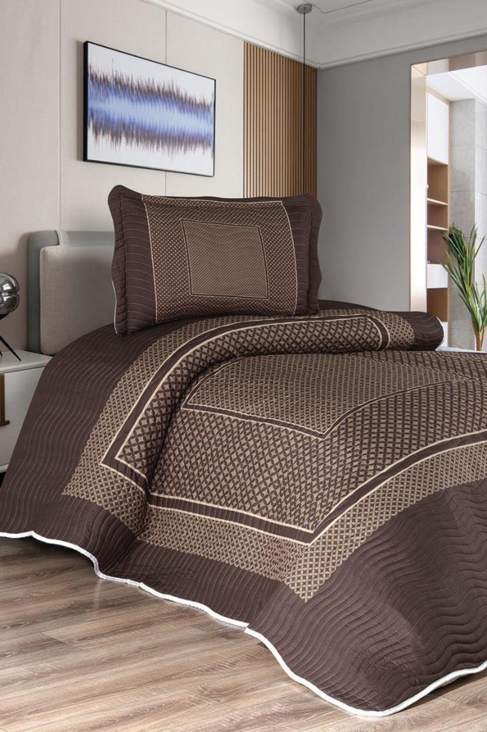 Melina Baskılı Kapitoneli Tek Kişilik Yatak Örtüsü - 1