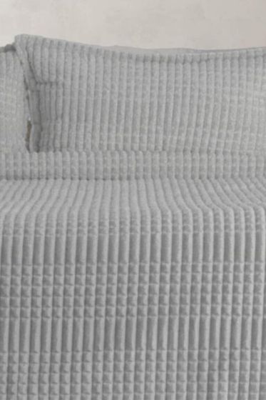 Merinos Modern Line Tek Kişilik Battaniye Seti Gri - Çeyiz Diyarı