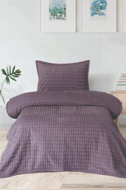 Merinos Twist Tek Kişilik Battaniye Seti Mürdüm - 1