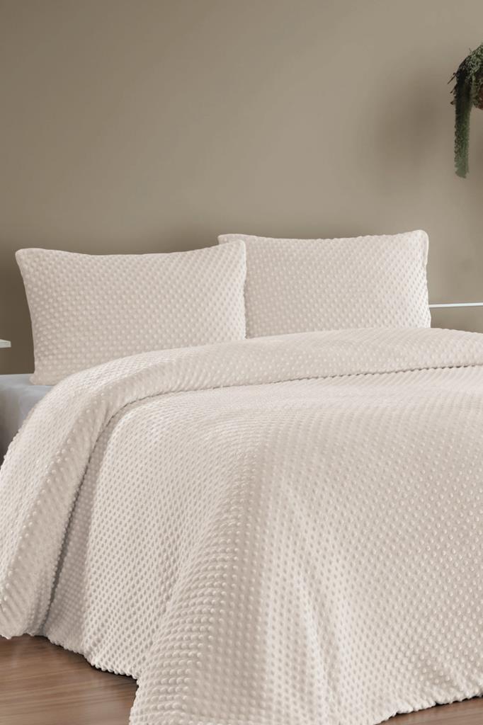 Merinos Velora Tomurcuk Çift Kişilik Comforter Set Bej - 1