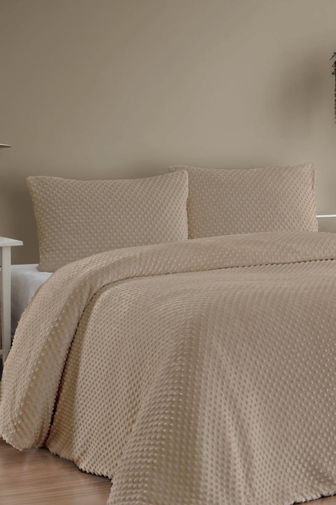 Merinos Velora Tomurcuk Çift Kişilik Comforter Set Camel - 1