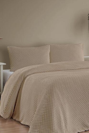 Merinos Velora Tomurcuk Çift Kişilik Comforter Set Camel - Çeyiz Diyarı