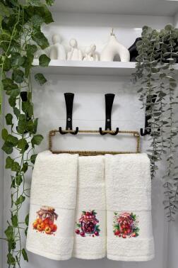 Meyvelim Baskılı 3lü Mutfak Havlu Takımı 30x50 Cm - 1