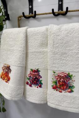 Meyvelim Baskılı 3lü Mutfak Havlu Takımı 30x50 Cm - 2