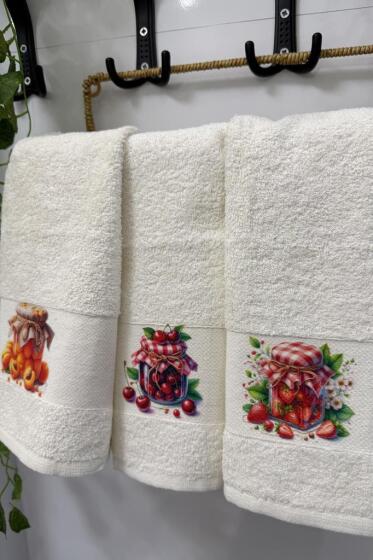 Meyvelim Baskılı 3lü Mutfak Havlu Takımı 30x50 Cm - Çeyiz Diyarı (1)