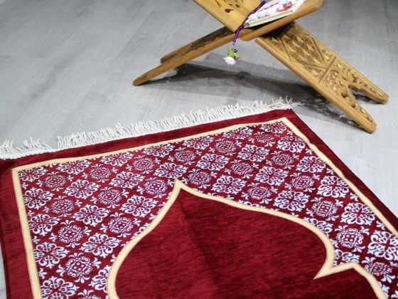 Mihrap Saçaklı Şönil Dokuma Seccade - Çeyiz Diyarı