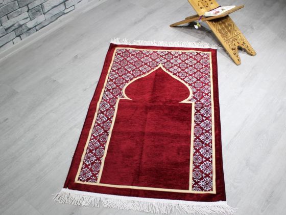 Mihrap Saçaklı Şönil Dokuma Seccade - Çeyiz Diyarı (1)