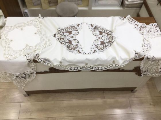 Mimoza 5 Parça Simli Salon Takımı - Çeyiz Diyarı