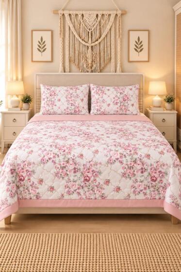 Mira %100 Pamuk Elyaf Dolgulu 200x230 cm Çift Kişilik Pike Takımı - Çeyiz Diyarı (1)