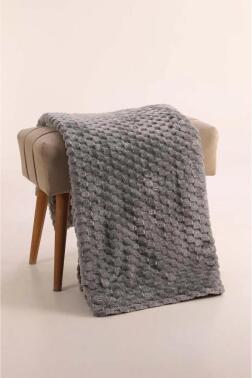 Mira Pelüş Koltuk Örtüsü 180x220 Cm Gri - 1