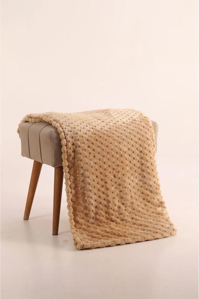 Mira Pelüş Koltuk Örtüsü 180x220 Cm Vizon - 1