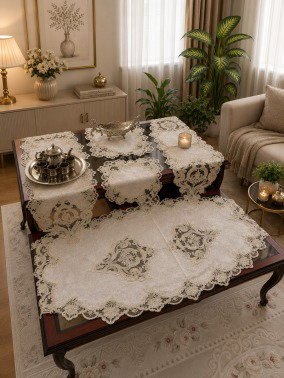 Miray Kadife Salon Takımı 5 Parça - 3