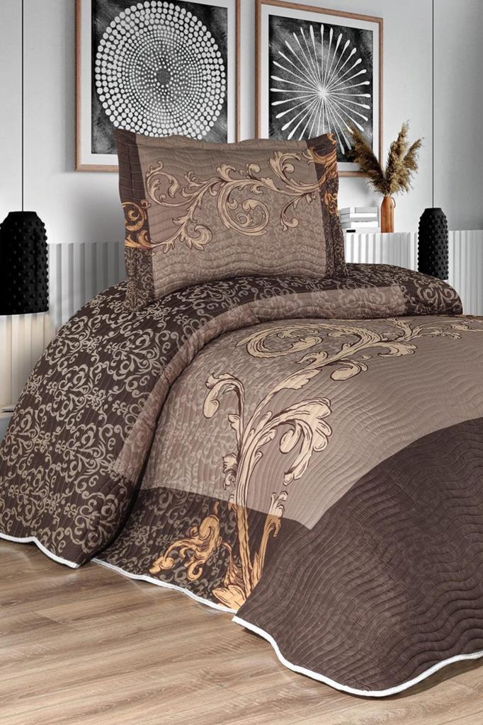 Mireya Baskılı Kapitoneli Tek Kişilik Yatak Örtüsü - 1