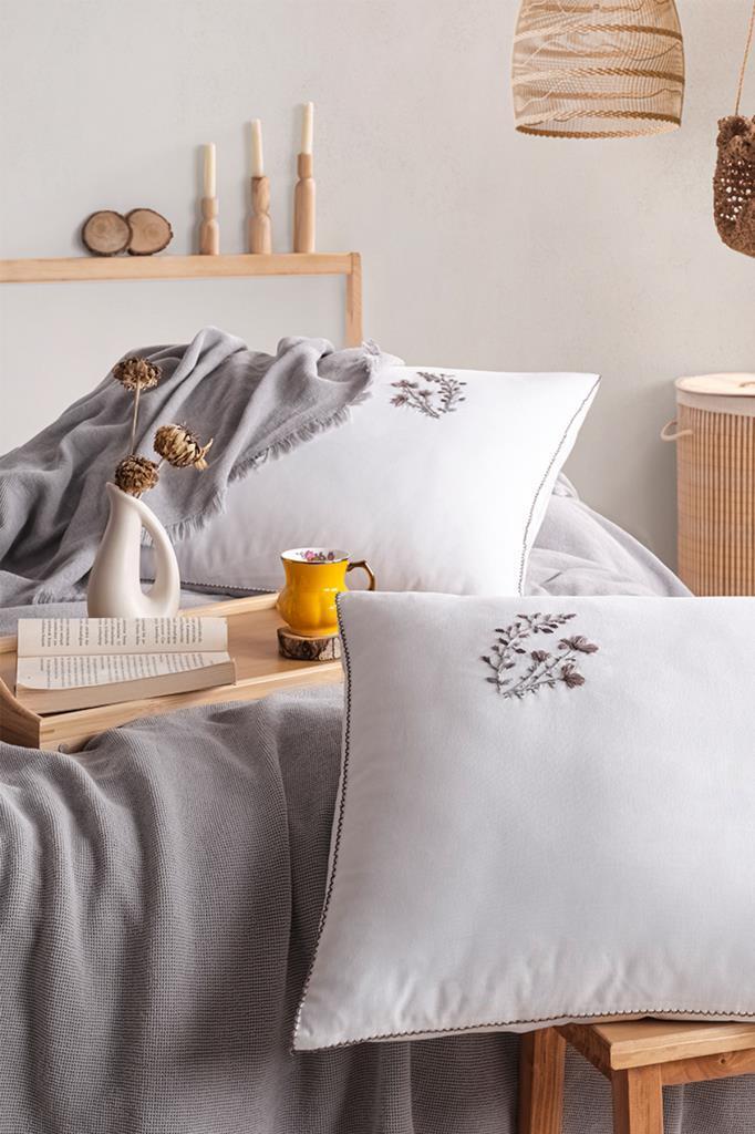 Missera 4 Parça Çift Kişilik Pike Takımı Gri - 2