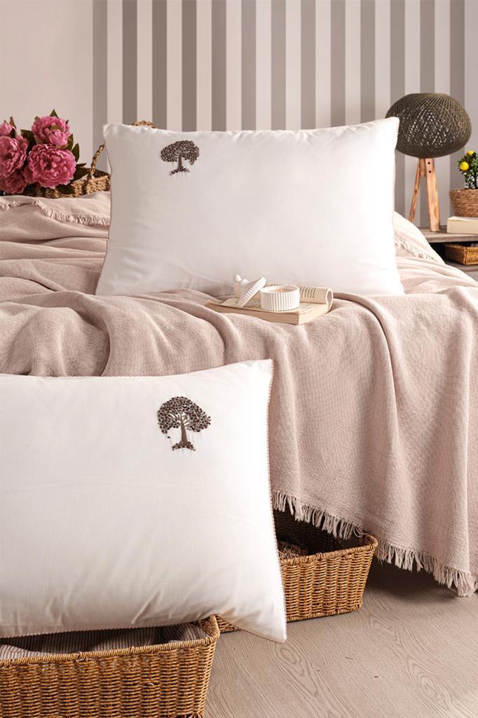 Missera 4 Parça Çift Kişilik Pike Takımı Somon - 2