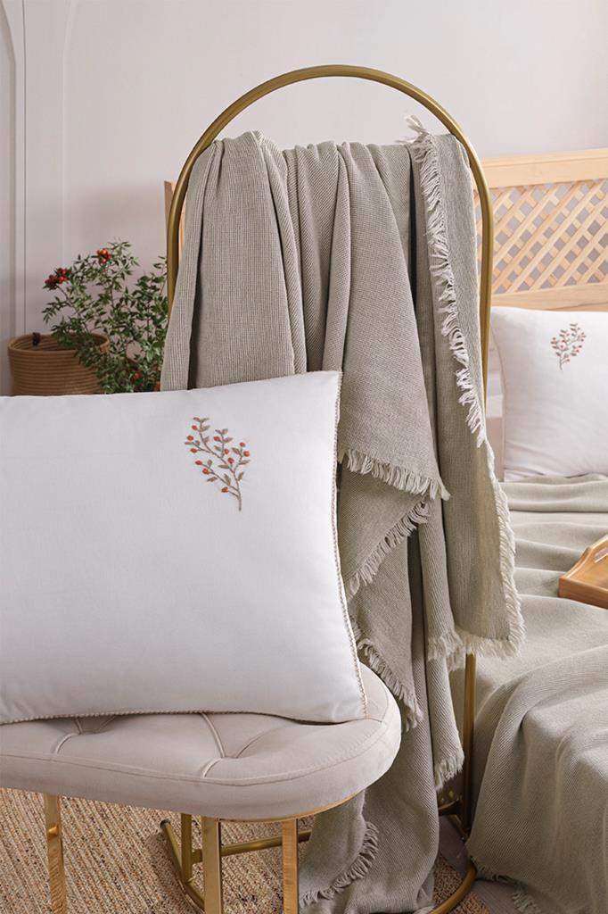 Missera 4 Parça Çift Kişilik Pike Takımı Taş - 2