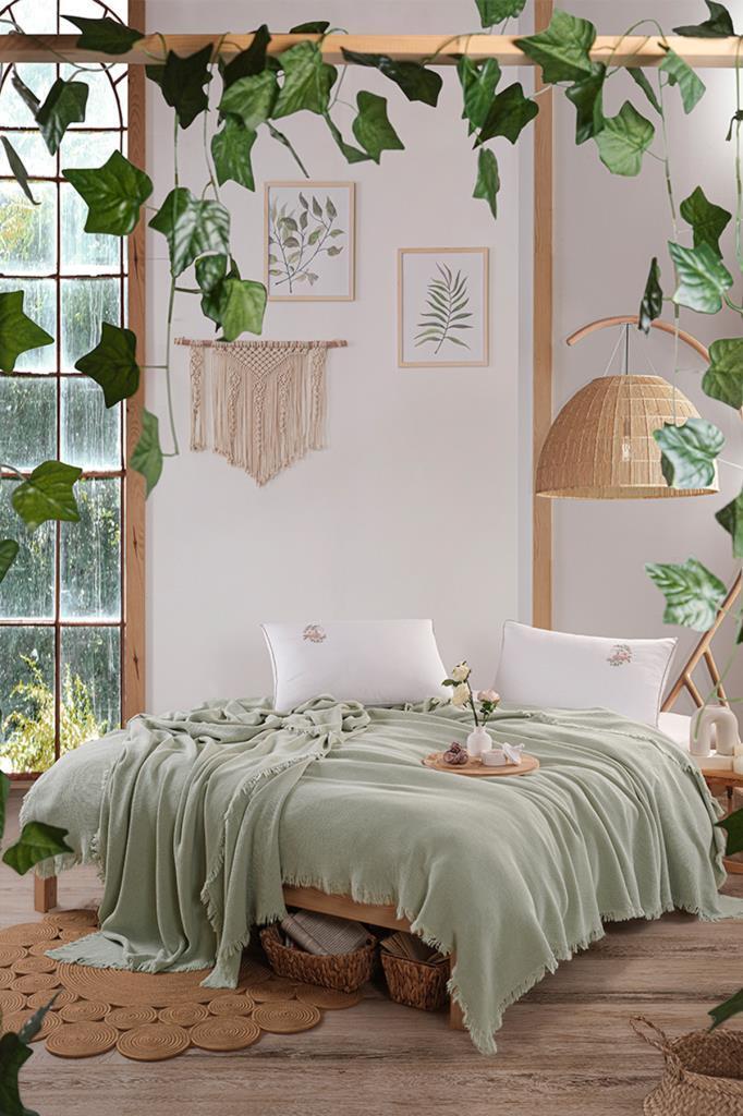 Missera 4 Parça Çift Kişilik Pike Takımı Yeşil - 1