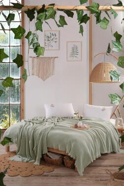 Missera 4 Parça Çift Kişilik Pike Takımı Yeşil - 1