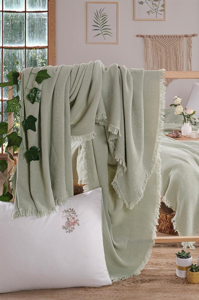 Missera 4 Parça Çift Kişilik Pike Takımı Yeşil - 2