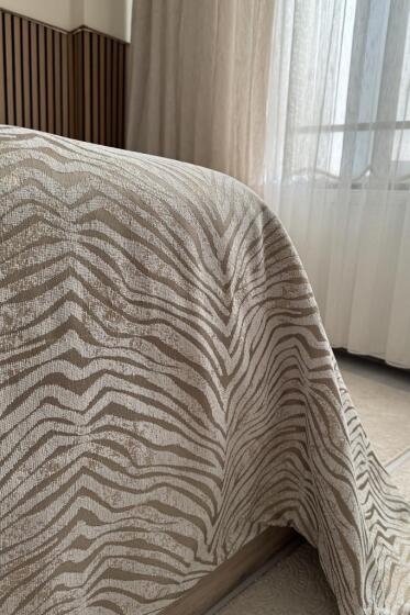 Moire 3 Parça Çift Kişilik Yatak Örtüsü 235x245 cm - Çeyiz Diyarı (1)