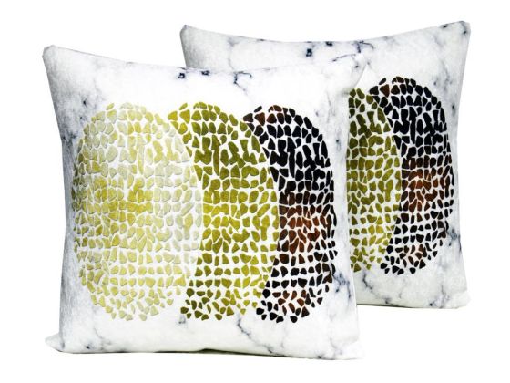 Mottled 2 Li Kadife Kırlent Kılıfı Krem - Çeyiz Diyarı