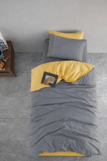 Napoli %100 Pamuklu Çift Taraflı Tek Kişilik Nevresim Takımı - Çeyiz Diyarı