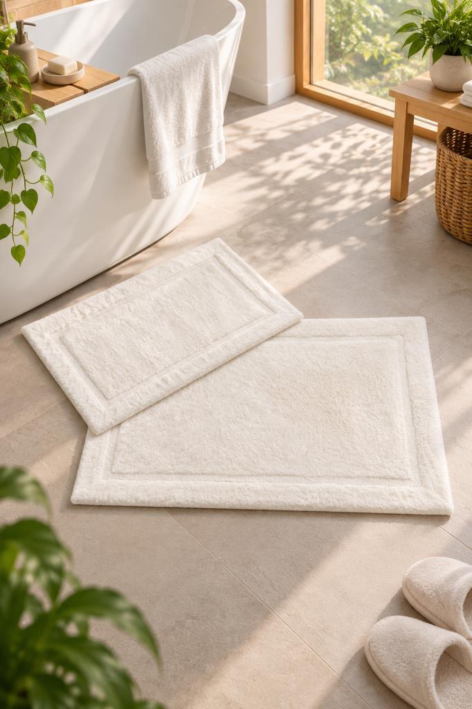Natural Bambu 2li Banyo Paspas Takımı 60x90 cm - 40x60 cm - 1