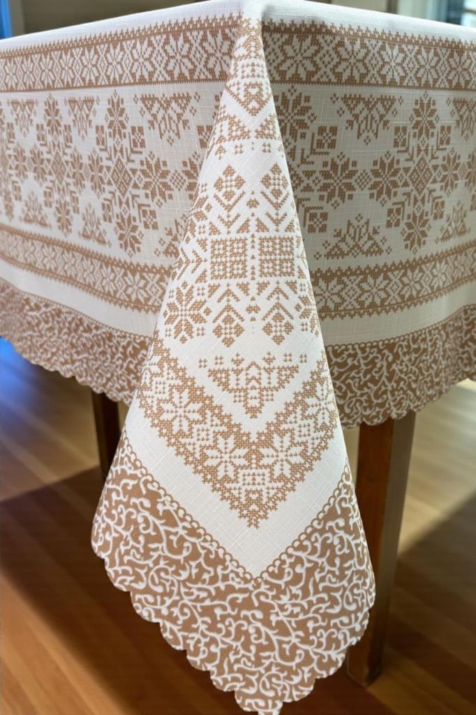 Nazen Dertsiz Masa Örtüsü 150x200 cm Kahve - 3