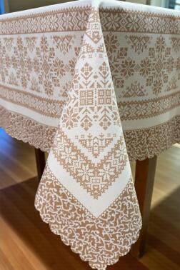 Nazen Dertsiz Masa Örtüsü 150x260 cm Kahve - 3