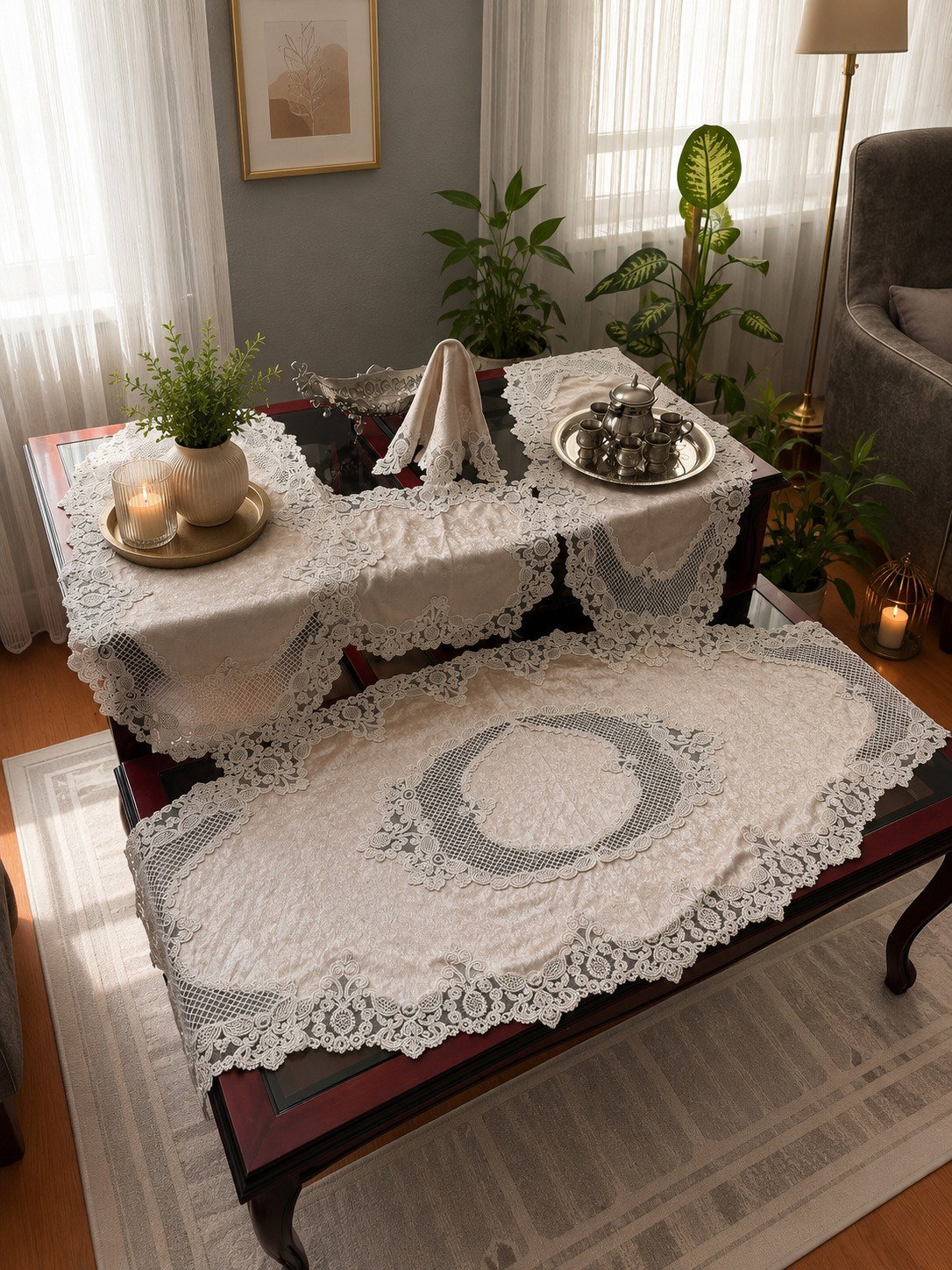 Nema Kadife Salon Takımı 5 Parça - 1