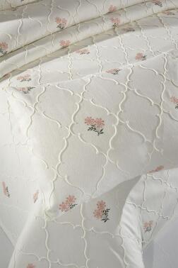 Nevra Nakışlı Şönil 2 Parça Tek Kişilik Yatak Örtüsü - 4