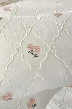 Nevra Nakışlı Şönil 2 Parça Tek Kişilik Yatak Örtüsü - 5