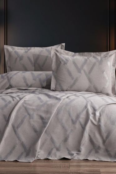 Nisan 2 Parça Tek Kişilik Pike Takımı 180x240 Bej - Çeyiz Diyarı