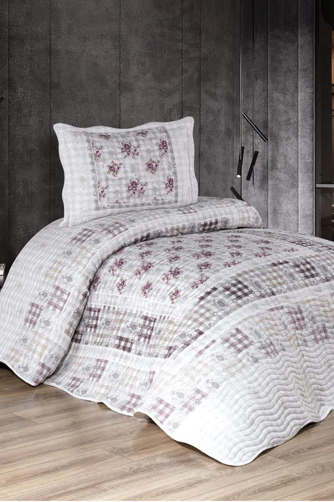 Nivalis Baskılı Kapitoneli Tek Kişilik Yatak Örtüsü - 1