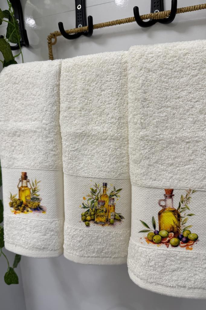 Oil Baskılı 3lü Mutfak Havlu Takımı 30x50 Cm - 2