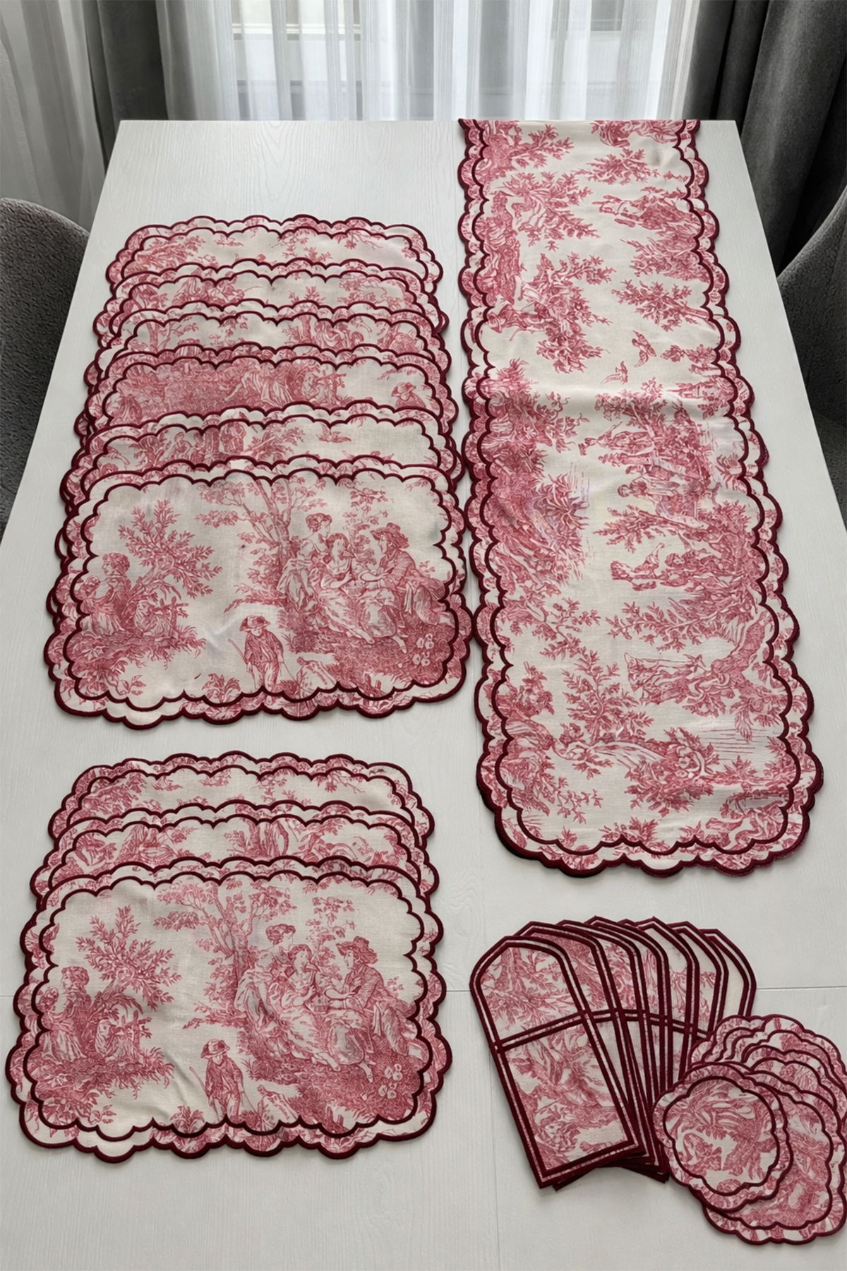 Okyanus Keten Amerikan Servis Takımı 19 Parça Bordo - 1