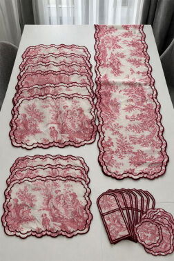 Okyanus Keten Amerikan Servis Takımı 19 Parça Bordo - 1